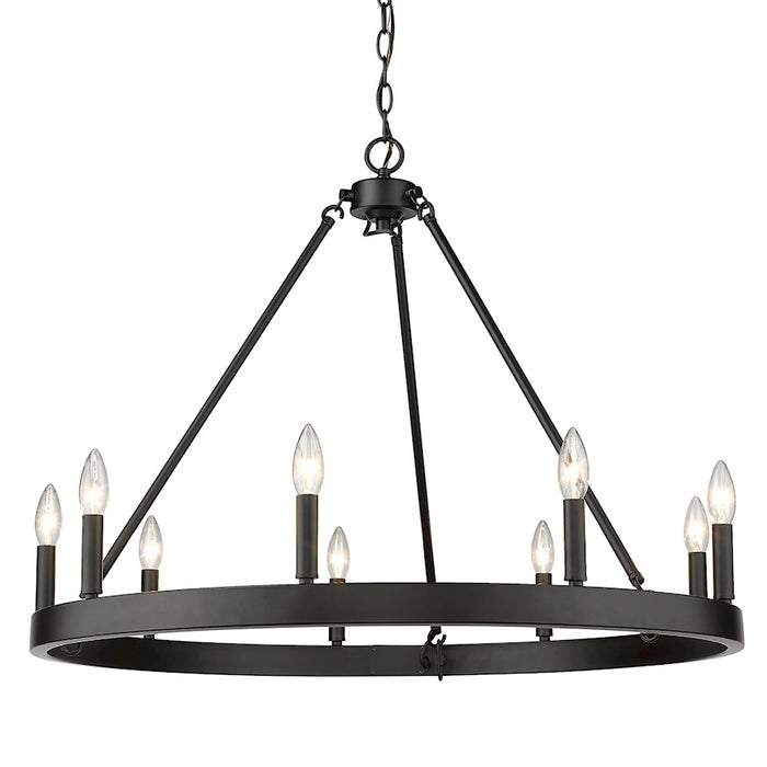 Golden Lighting Alastair Chandelier, Matte Black