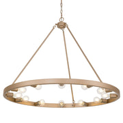 Golden Lighting Castile 40in 12-Light Chandelier | Transitional French Gold Steel | Dining Room & Foyer | 40 x 40 x 30 in | Model 1019-12 FRG