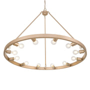 Golden Lighting Castile 40in 12-Light Semi-Flush Mount | Transitional French Gold Steel | Entryway & Foyer | 40 x 40 x 14 in | Model 1019-12SF FRG