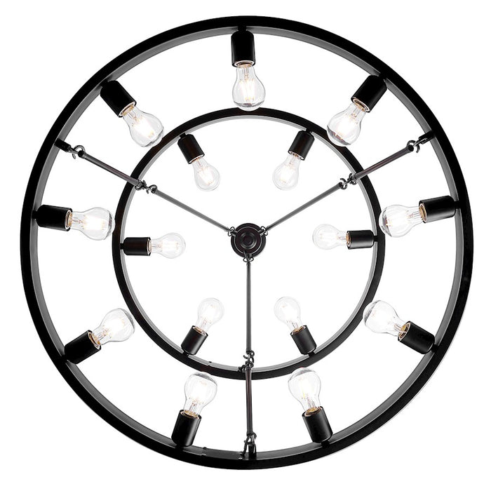 Golden Lighting Castile 15 Light 32" Chandelier, Matte Black