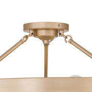 Golden Lighting Castile 24in 6-Light Semi-Flush Mount | Transitional French Gold Steel | Entryway & Bedroom | 24 x 24 x 9.5 in | Model 1019-6SF FRG