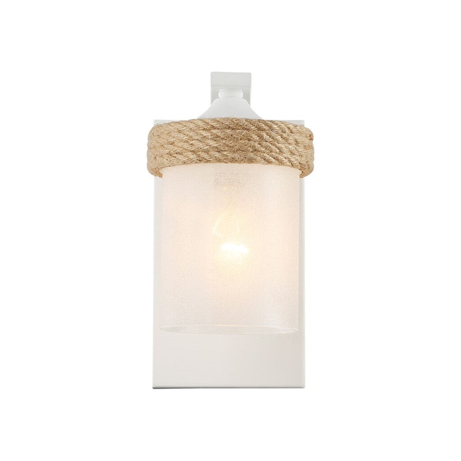 Golden Chatham 1-Lt Wall Sconce, White/Clear Sandblasted Glass - 1048-BA1NWT-CS