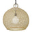 Golden Lighting Reed 1 Light Large Pendant, Matte Black/Bamboo