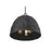 Golden Rue 3-Lt Outdoor Pendant, Black/Silken Black Wicker