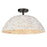 Golden Lighting Rue Semi Flush Mount, Matte Black