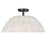 Golden Lighting Rue Semi Flush Mount, Matte Black