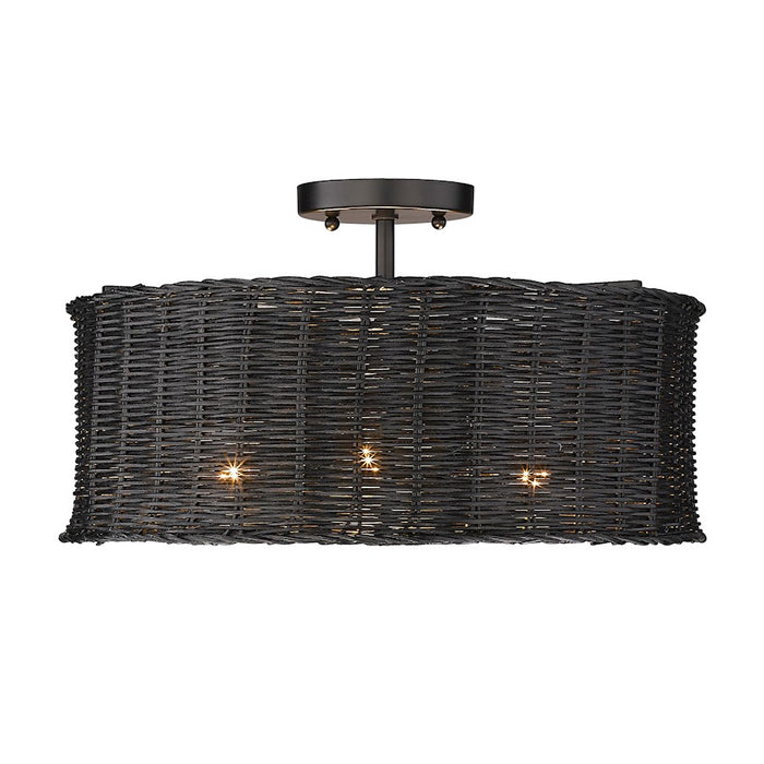 Golden Lighting Erma 3-Light Semi Flush Mount