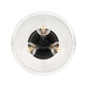 Golden Lighting Adeline 14in 3-Light Semi-Flush Mount | Farmhouse Matte Black and Clear Glass | Entryway & Kitchen | Model 1088-3SF BLK-CLR