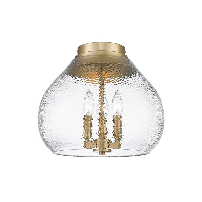 Golden Ariella 3-Lt Semi-Flush, Champagne Bronze/Clear Glass - 1094-3FMBCB-HCG