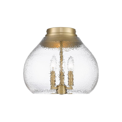 Golden Ariella 3-Lt Semi-Flush, Champagne Bronze/Clear Glass