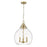 Golden Lighting Ariella 3 Light Pendant/Hammered Clear