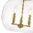 Golden Lighting Ariella 3 Light Pendant/Hammered Clear