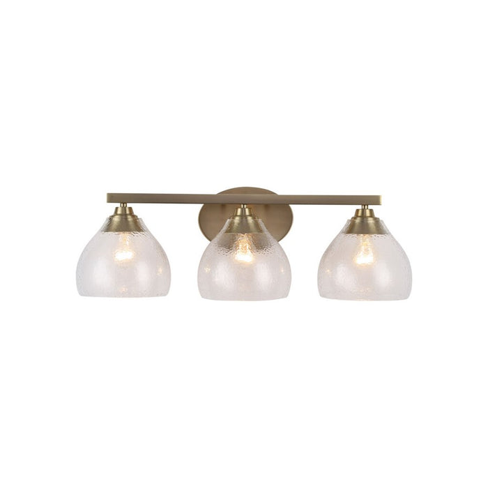 Golden Ariella 3-Lt Vanity Light, Champagne Bronze/Clear Glass