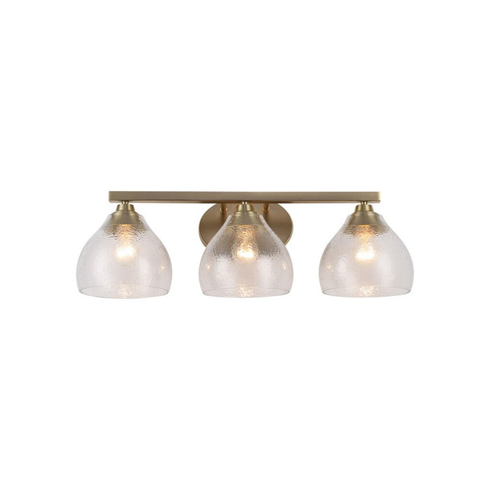 Golden Ariella 3-Lt Vanity Light, Champagne Bronze/Clear Glass