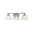 Golden Ariella 3-Lt Vanity Lt, Pewter/Hammered Clear Glass