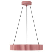 Golden Lighting Sashay 20in Integrated LED Pendant | Modern Blush Fluted Acrylic | Kitchen Island & Dining Room | Model 1146-20 BL