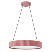 Golden Lighting Sashay 20in Integrated LED Pendant | Modern Blush Fluted Acrylic | Kitchen Island & Dining Room | Model 1146-20 BL