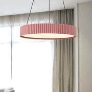 Golden Lighting Sashay 20in Integrated LED Pendant | Modern Blush Fluted Acrylic | Kitchen Island & Dining Room | Model 1146-20 BL