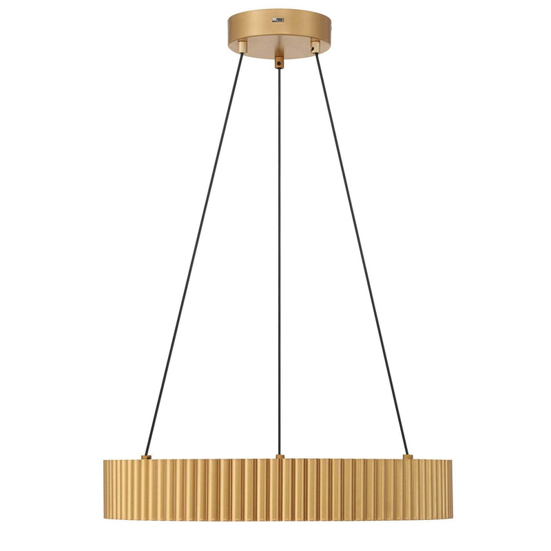 Golden Lighting Sashay 20in 1-Light Pendant | Modern Honey Gold and Acrylic Drum | Kitchen Island & Dining Room | Model 1146-20 HY