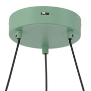 Golden Lighting Sashay 20in LED Pendant | Modern Pistachio Fluted Drum | Kitchen Island & Dining Room | 19.75 x 19.75 x 4 in | Model 1146-20 PI