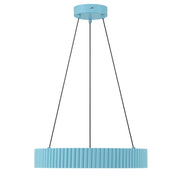 Golden Lighting Sashay 20in Integrated LED Pendant | Modern Sky Blue Acrylic and Steel | Kitchen Island & Dining Room | Model 1146-20 SB