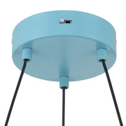 Golden Lighting Sashay 20in Integrated LED Pendant | Modern Sky Blue Acrylic and Steel | Kitchen Island & Dining Room | Model 1146-20 SB