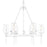 Golden Lighting Regent 6 Light Chandelier, White Plaster/Clear