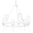 Golden Lighting Regent 6 Light Chandelier, White Plaster/Clear