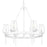 Golden Lighting Regent 6 Light Chandelier, White Plaster/Clear