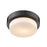 Golden Lighting Multi-Family 1 Light Flush Mount, Black/Opal Glass