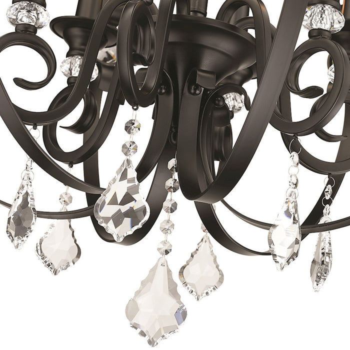 Golden Lighting Ella 6 Light Chandelier, Matte Black