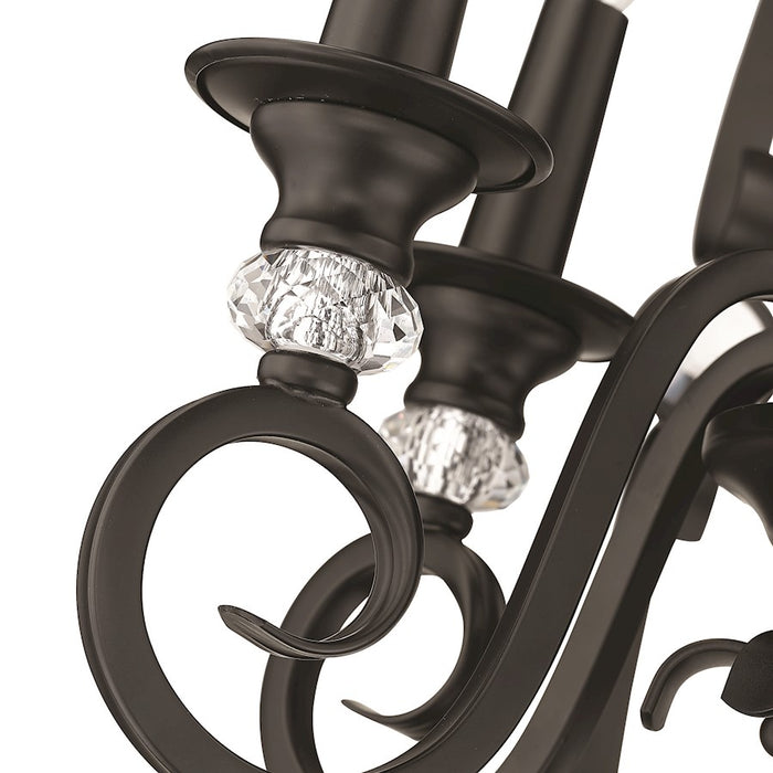 Golden Lighting Ella 6 Light Chandelier, Matte Black