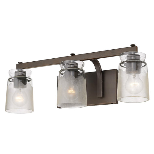 Golden Lighting Travers 3 Light Bath Vanity, Rubbed Bronze