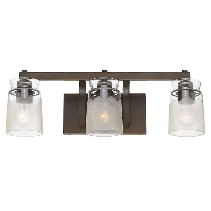 Golden Lighting Travers 3 Light Bath Vanity, Rubbed Bronze