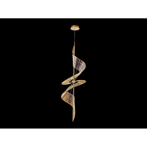 Golden Lighting Aurora LED Large Pendant, Brushed Champagne/No Shade