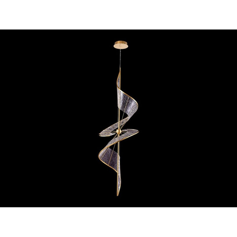 Golden Lighting Aurora LED Large Pendant, Brushed Champagne/No Shade