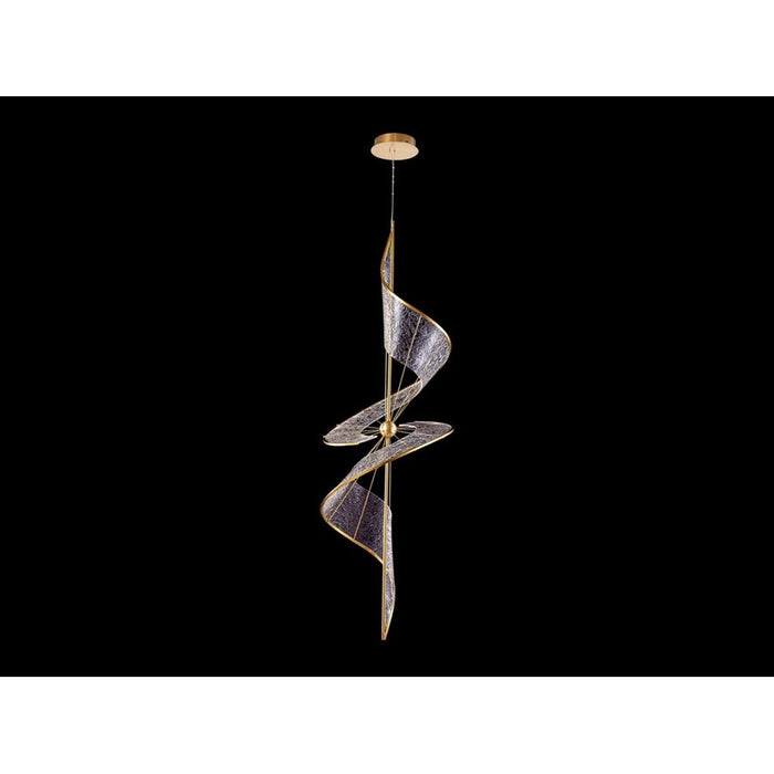 Golden Lighting Aurora LED Large Pendant, Brushed Champagne/No Shade