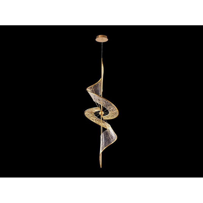 Golden Lighting Aurora LED Large Pendant, Brushed Champagne/No Shade