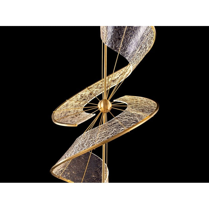 Golden Lighting Aurora LED Large Pendant, Brushed Champagne/No Shade