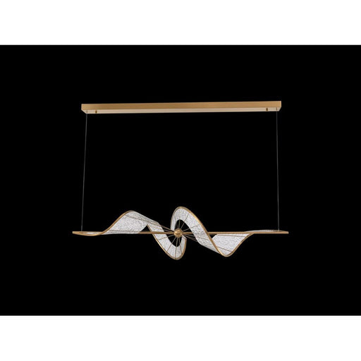 Golden Aurora LED Linear Pendant, Brushed Champagne/No Shade - 1468-LPBCH