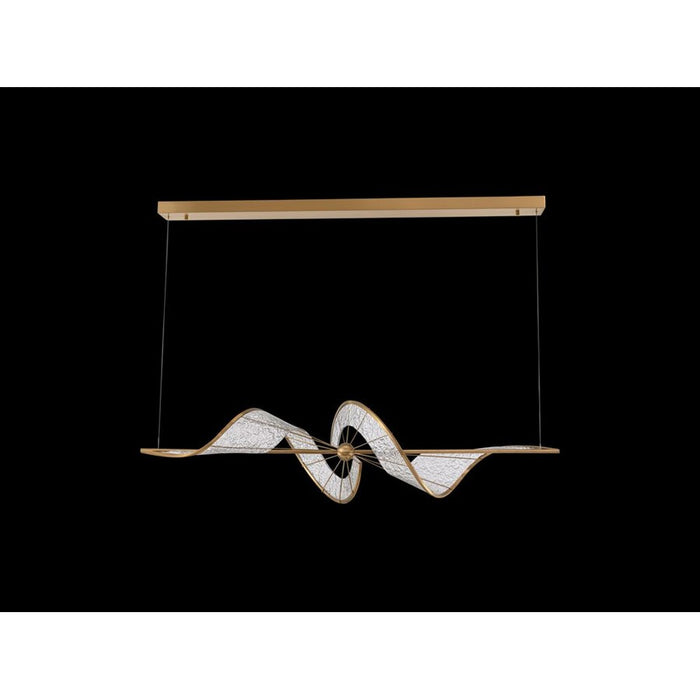 Golden Aurora LED Linear Pendant, Brushed Champagne/No Shade - 1468-LPBCH