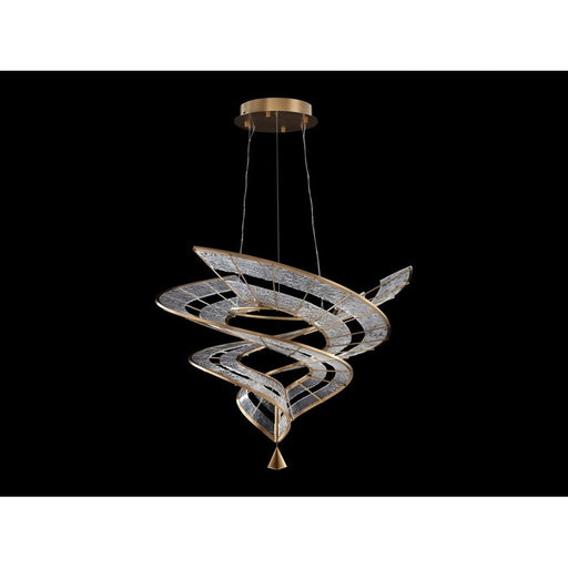 Golden Aurora LED Medium Pendant, Brushed Champagne/No Shade - 1468-MBCH
