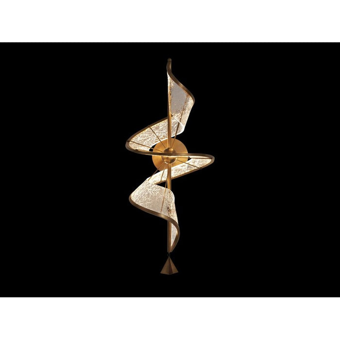 Golden Aurora 1 Light Wall Sconce, Brushed Champagne/No Shade