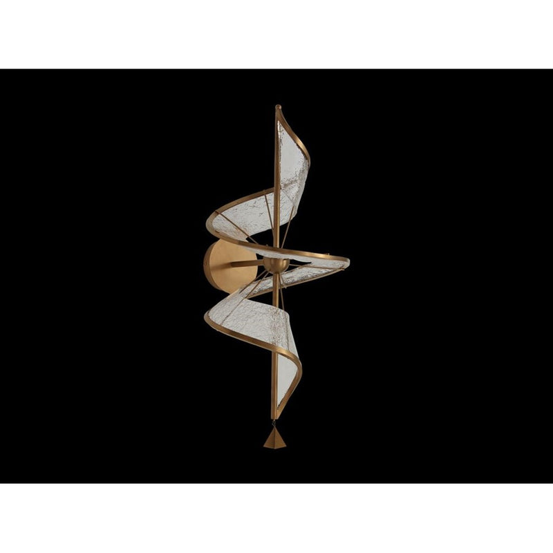 Golden Aurora 1 Light Wall Sconce, Brushed Champagne/No Shade