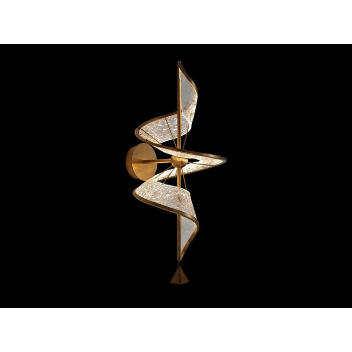 Golden Aurora 1 Light Wall Sconce, Brushed Champagne/No Shade