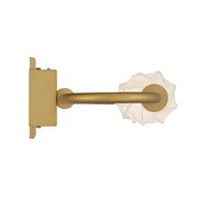 Golden Lighting Geode 21in 3-Light Outdoor Wall Light | Modern Satin Brushed Gold and Fluted Striped Glass | Entryway | Model 1517-OWL3 SBG-FST
