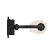 Golden Lighting Geode 27in 4-Light LED Outdoor Wall Light | Modern Matte Black and Fluted Striped Glass | Entryway & Patio | Model 1517-OWL4 BLK-FST