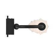 Golden Lighting Geode 32in LED Outdoor Wall Light | Modern Matte Black and Fluted Striped Glass | Front Door & Patio | Model 1517-OWL5 BLK-FST