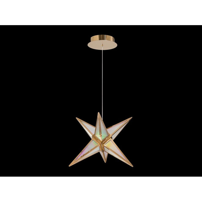 Golden Lighting Spectrum 18" LED Pendant, Rose Gold/No Shade