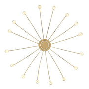 Golden Lighting Vario 47in 16-Light LED Chandelier | Modern Titanium Gold and Cut Crystal | Dining Room & Foyer | 47 x 47 x 14 in | Model 1573-16 TG-C